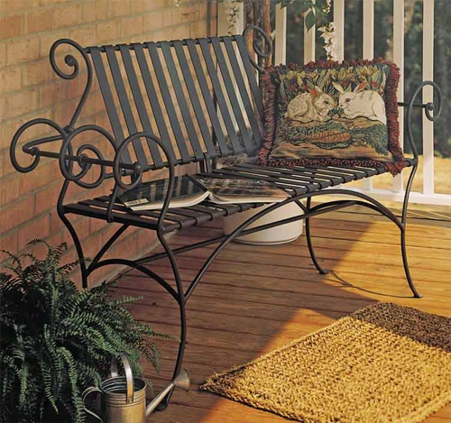 Stone County Ironworks Waterbury Bench With Back