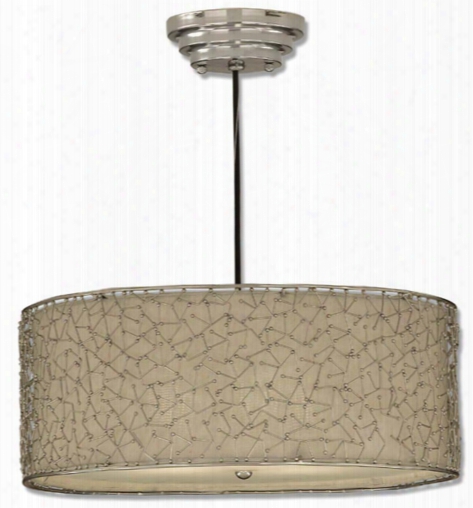 Uttermost Brandon Silver 3-light Hanging Shade