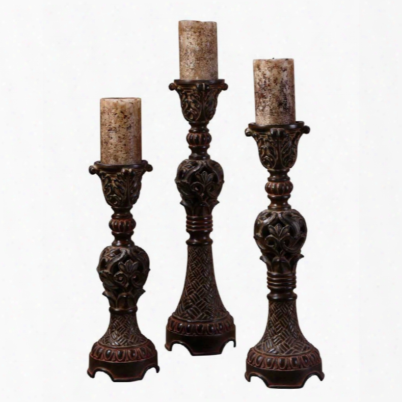 Uttermost Rosina Candlesticks Set Of 3