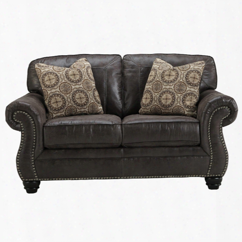 Benchcraft Breville Loveseat In Charcoal