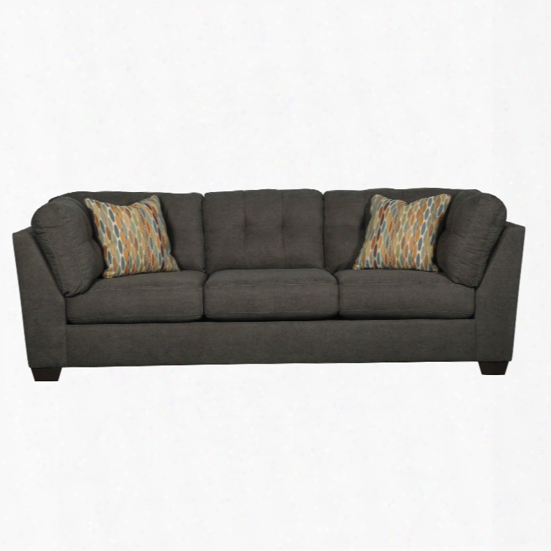 Benchcraft Delta City Stationary Sofa In Steel