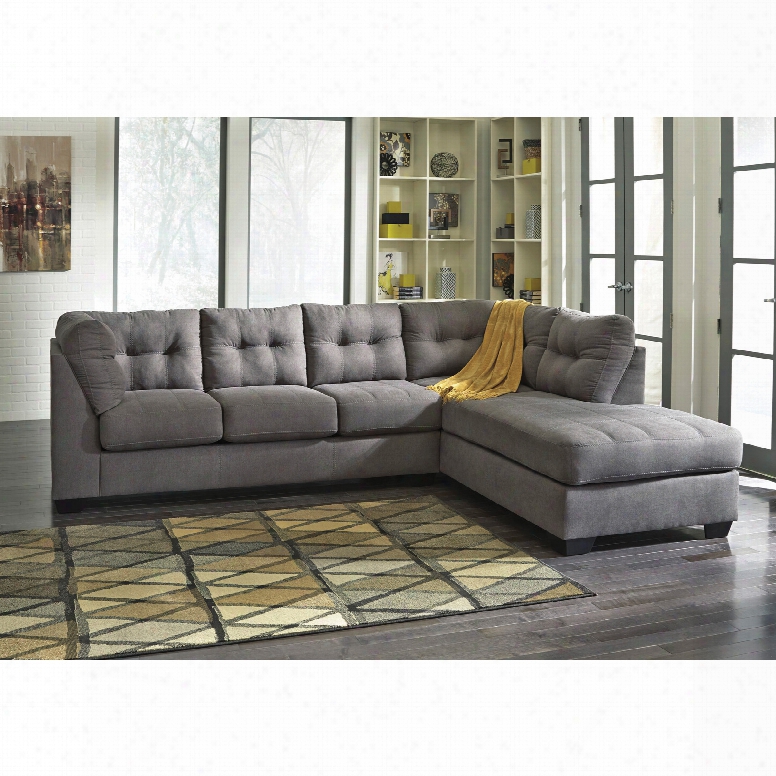 Benchcraft Maier 2 Piece Sleeper Sectional In Charcoal