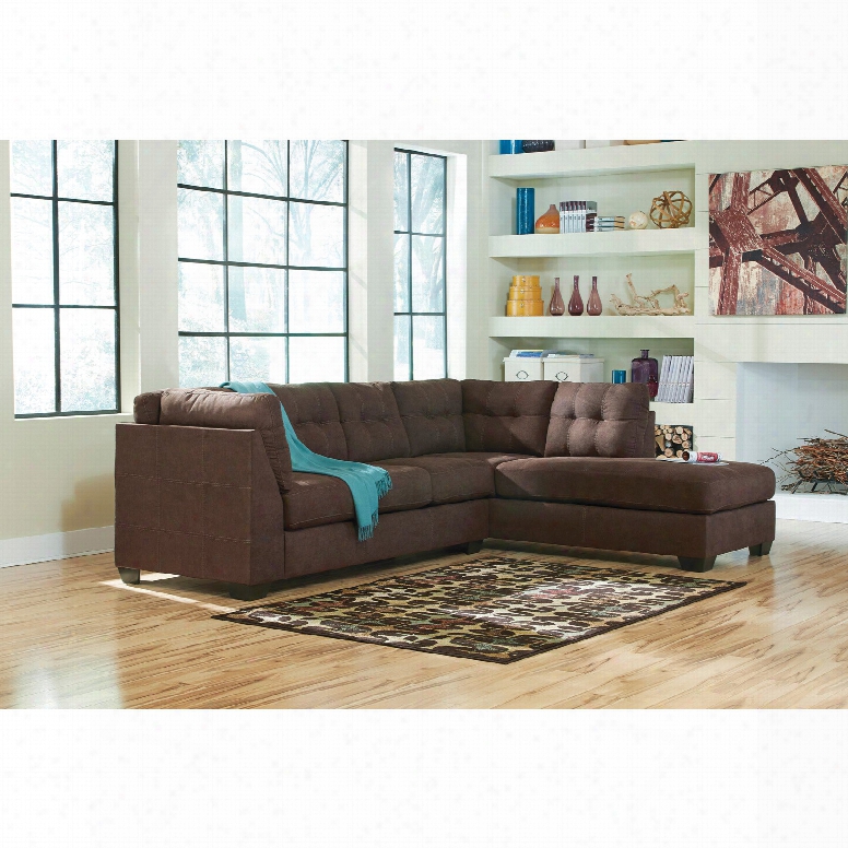 Benchcraft Maier 2 Piece Sleeper Sectional In Walnut