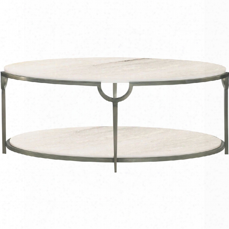 Bernhardt Morello Metal Oval Cocktail Table