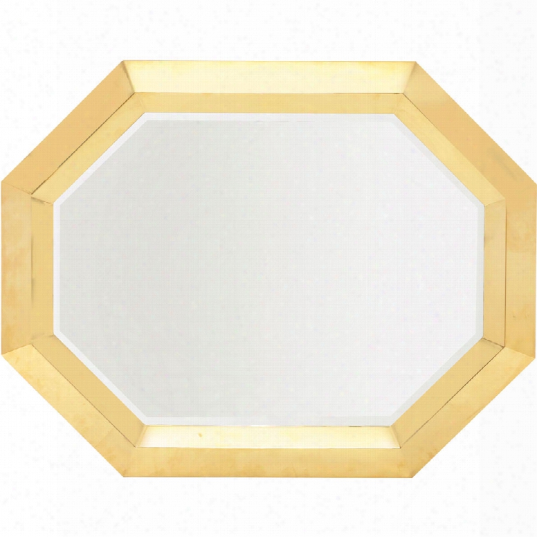 Bernhardt Soho Luxe Brass Octagonal Metal Mirror