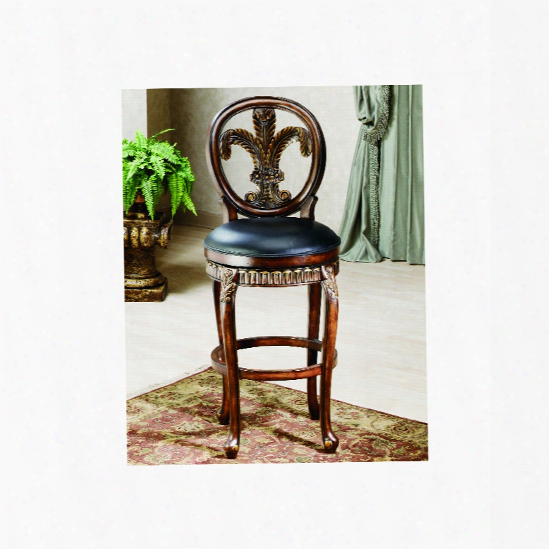 Hillsdale Furniture Fleur De Lis Triple Leaf Swivel Counter Stool