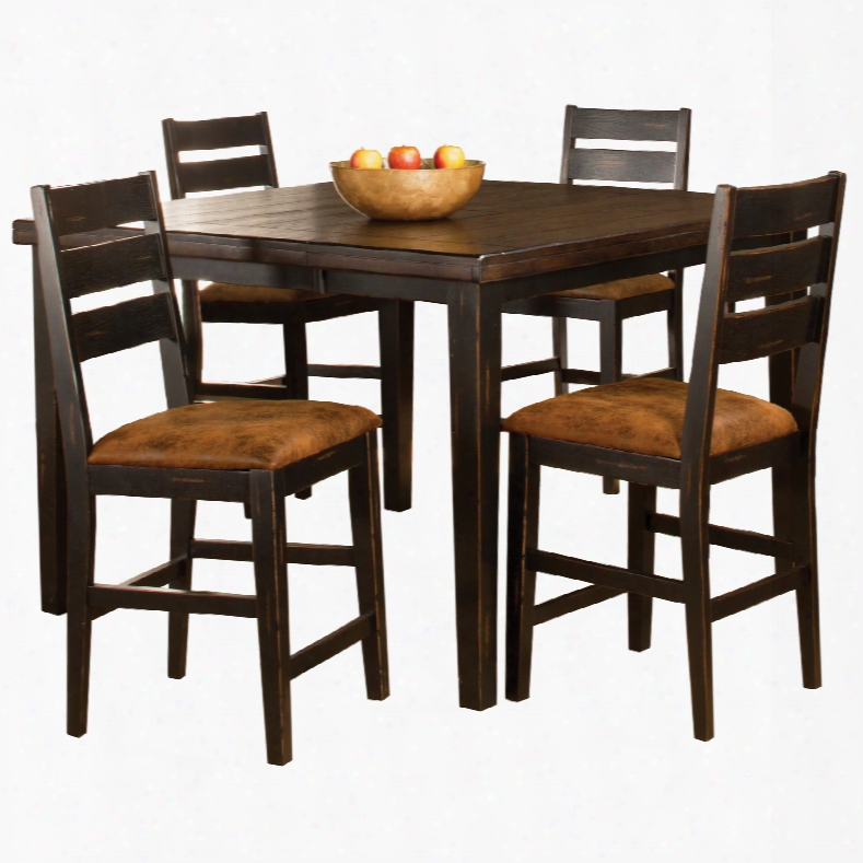 Hillsdale Furniture Killarney 5-piece Counter Height Dining With Ladder Back Stools