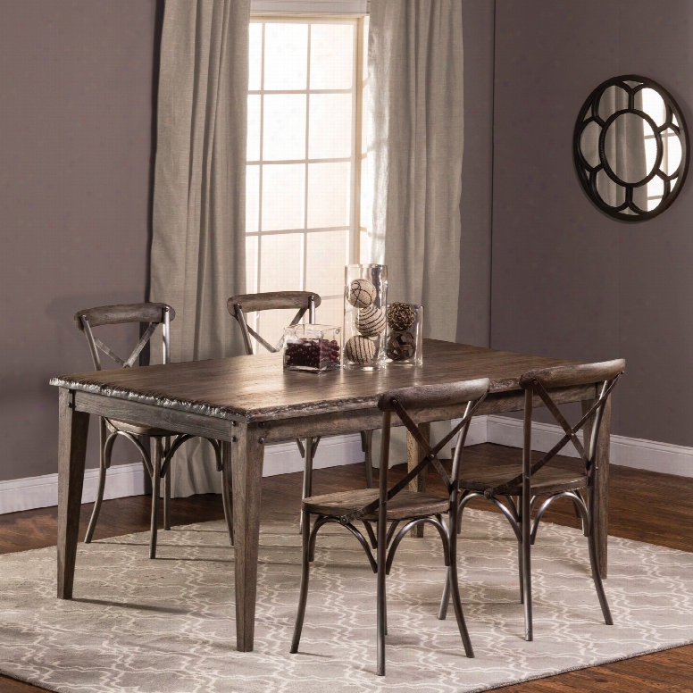 Hillsdale Furniture Lorient 5-piece Rectangle Dining Set With Cross Back Chairs