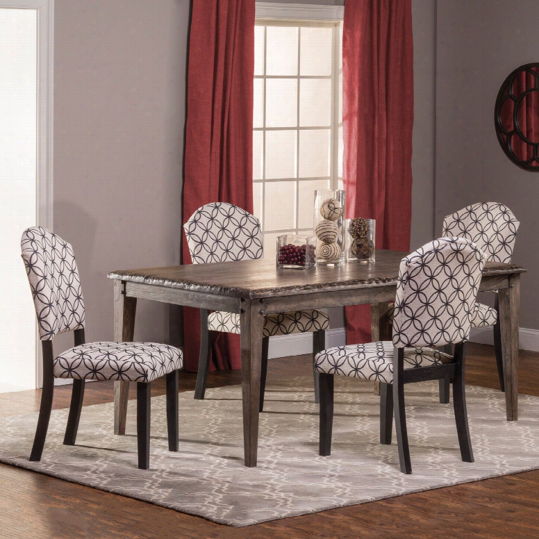 Hillsdale Furniture Lorient 5-piece Rectangle Dining Set With Parsons Chairs