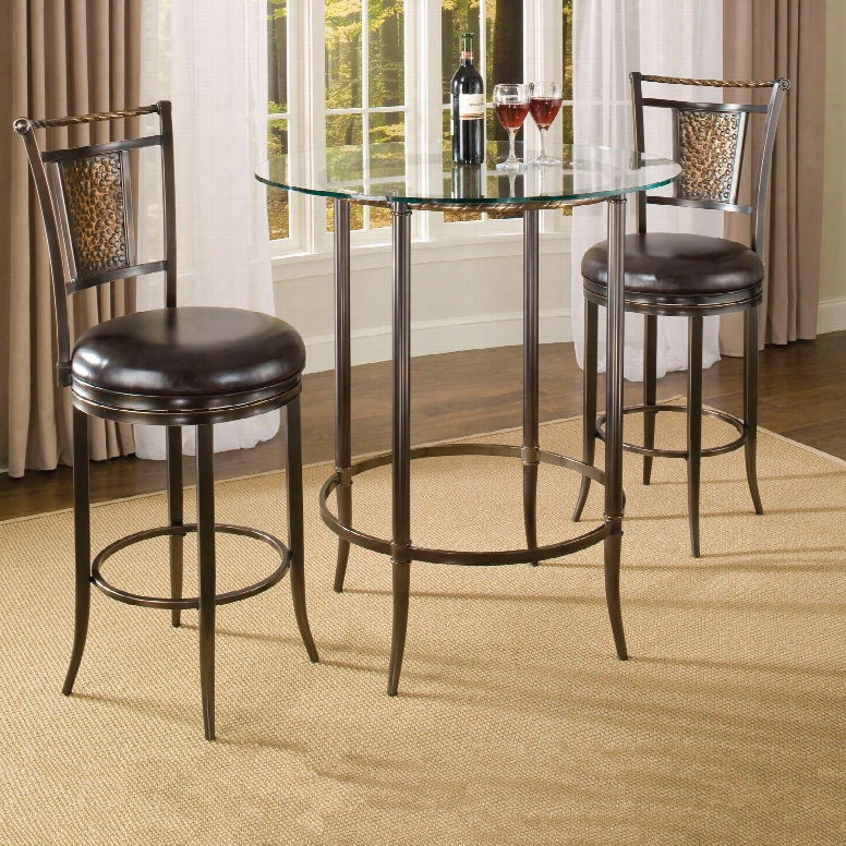 Hillsdale Furniture Parkside 3-piece Bar Height Pub Table Set