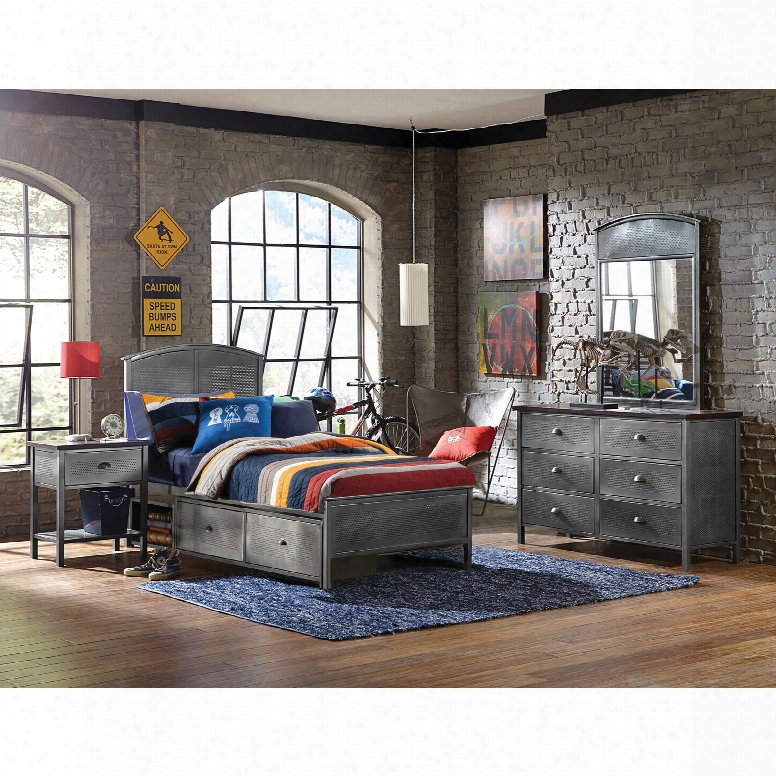 Hillsdale Furniture Urban Quarters 4-piece Panel Storage Bedroom Set With Footboard Bench