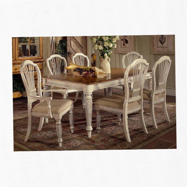 Hillsdale Furniture Wilshire Rectangle 7-piece Dining Set In Antique White