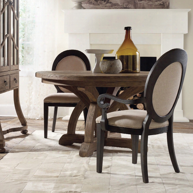 Hooker Furniture Corsica 5-piece Round Dining Set In Natural Finish