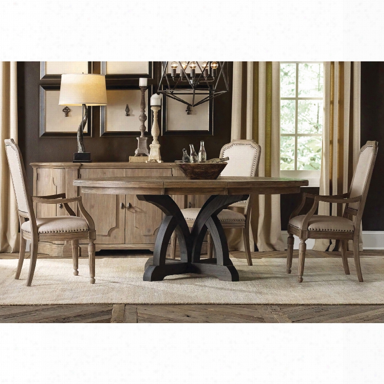 Hooker Furniture Corsica 5-piece Round Dining Set In Two Tone Finish