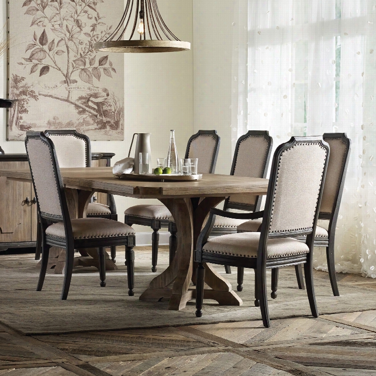 Hooker Furniture Corsica 7-piece Pedestal Dining Set In Natural Finish