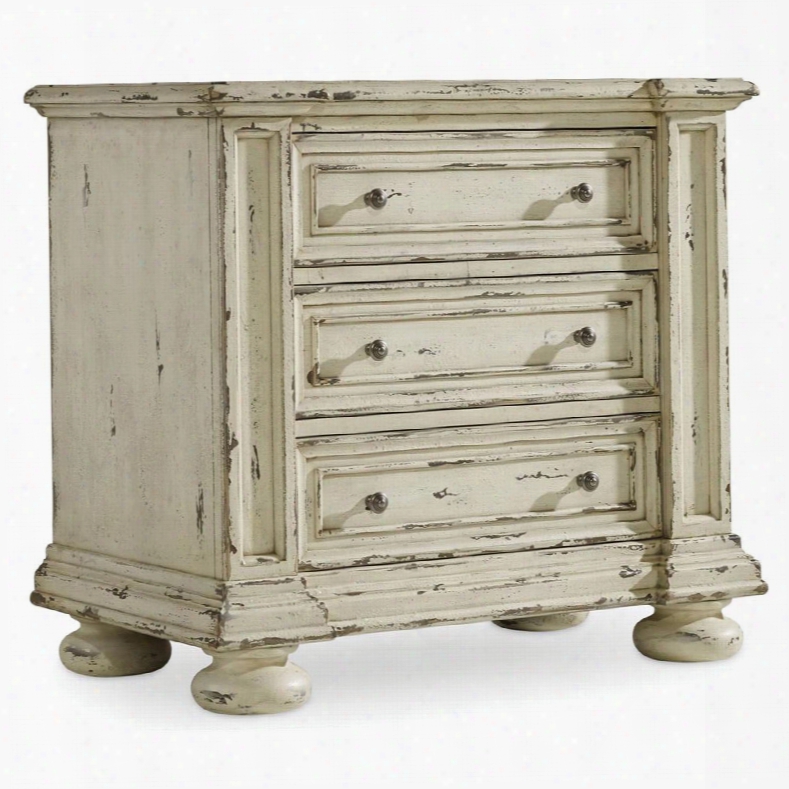 Hooker Furniture Sanctuary Brighton Nightstand In Vintage Chalky White