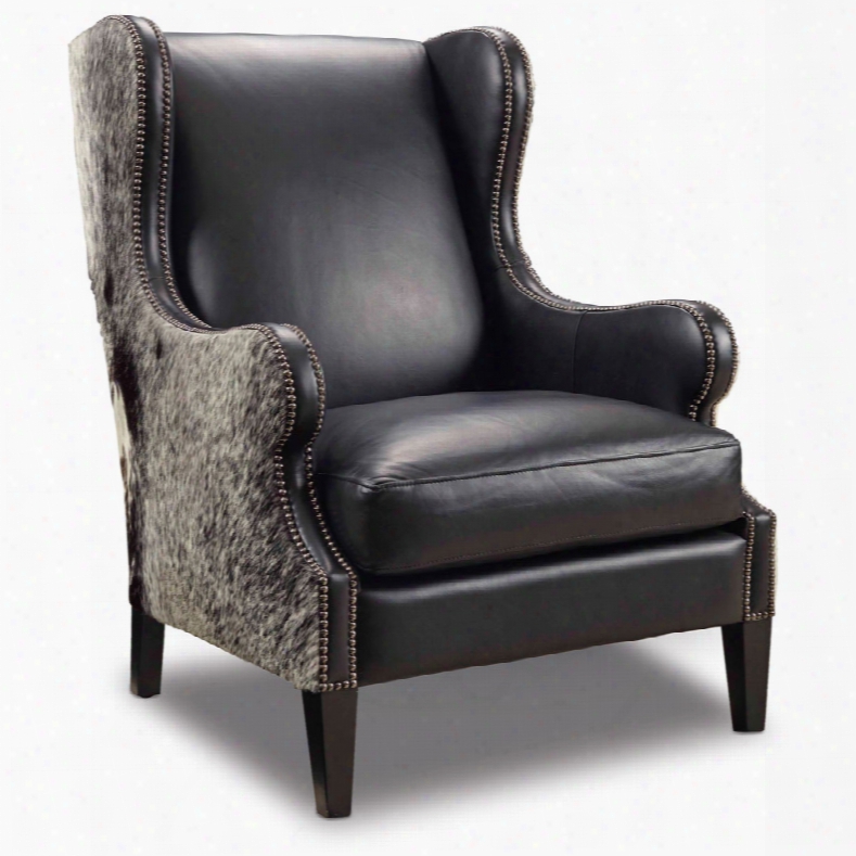 Hooker Leather And Hair-on-hide Club Chair