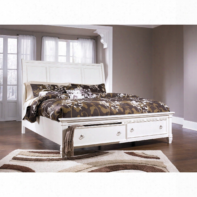 Market Square Paradise California King Size Sleigh Storage Bed