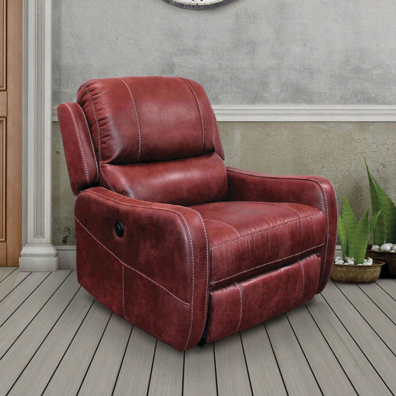 Parker Living Comfort August Lay Flat Power Recliner In Ruby
