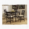 Hillsdale Furniture Bayberry Square 5-Piece Cherry Counter Height Dining Set