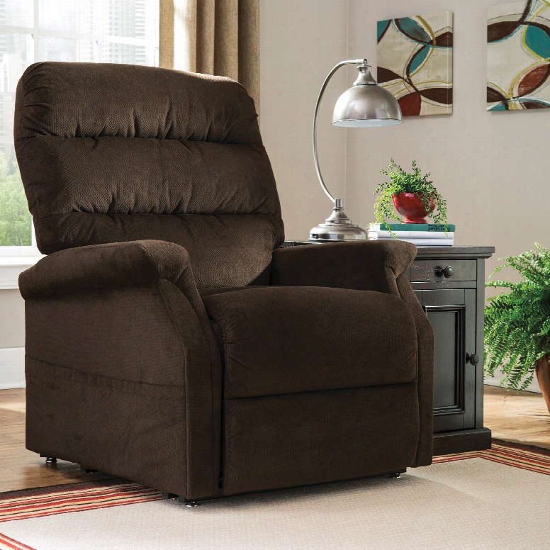 Signature Design By Ashley Brenyth Power Lift Recliner In Chocolate