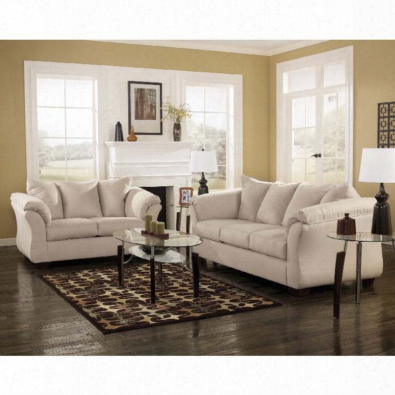 Signature Design By Ashley Dollar Bay 2-piece Sofa And Loveseat Set In Stone