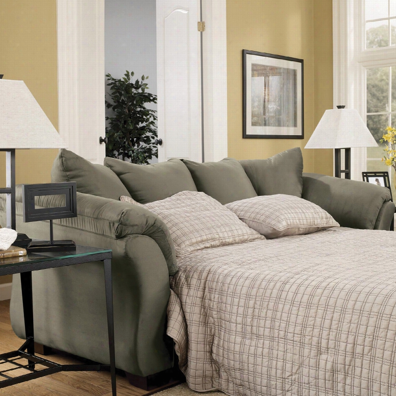 Signature Design By Ashley Dollar Bay Full Sleeper Sofa In Sage