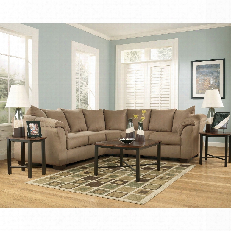 Signature Design By Ashley Dollar Bay Sectional In Mocha