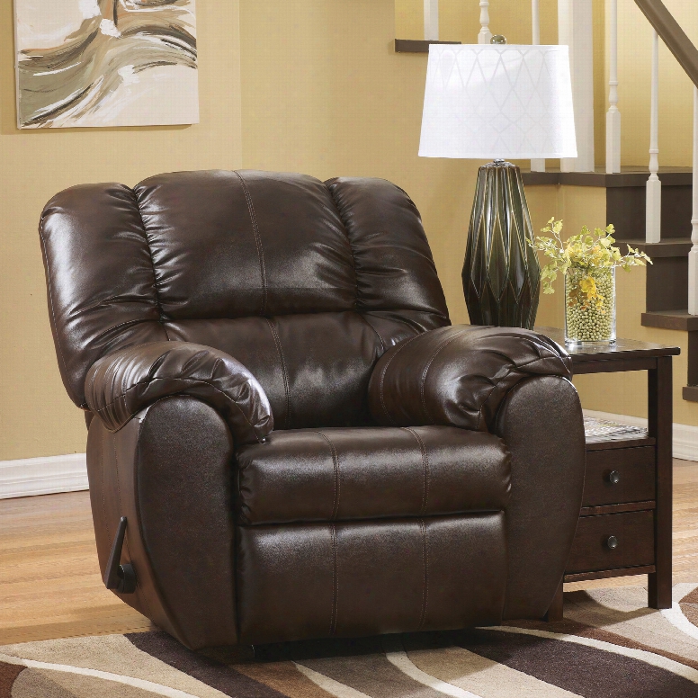 Signature Design By Ashley Dylan Durablend Rocker Recliner In Espresso