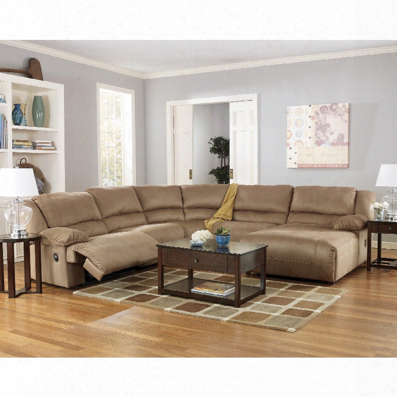 Signature Design By Ashley Hopkins Sectional In Mocha