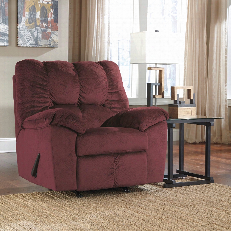 Signature Design By Ashley Julson Rocker Recliner In Burgundy