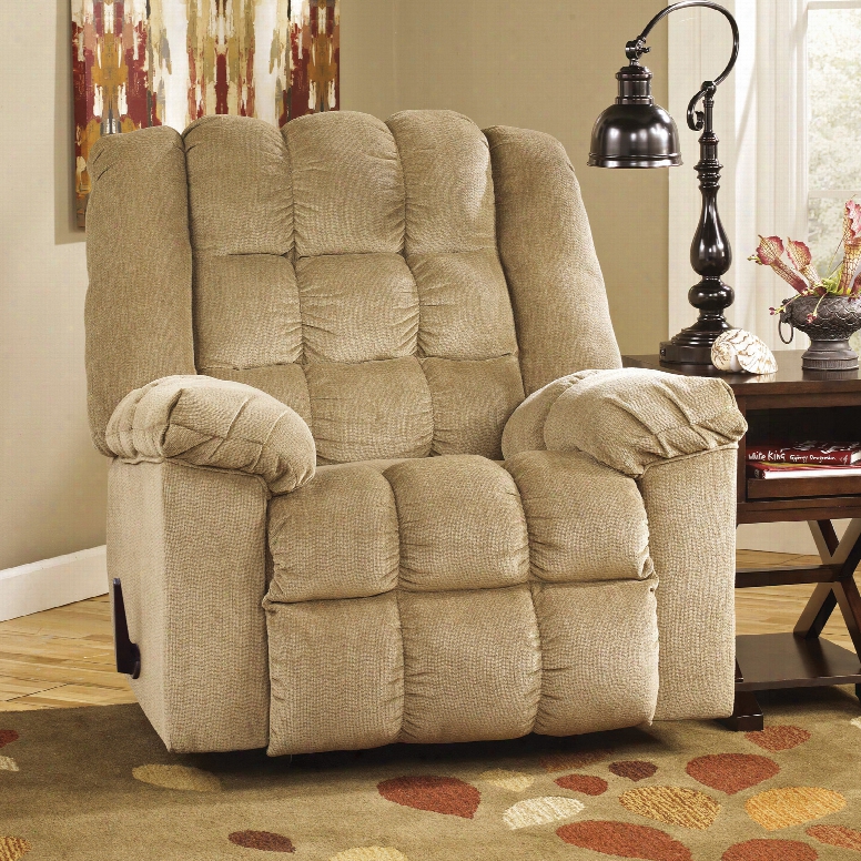Signature Design By Ahsley Ludden Rocker Recliner In Sand