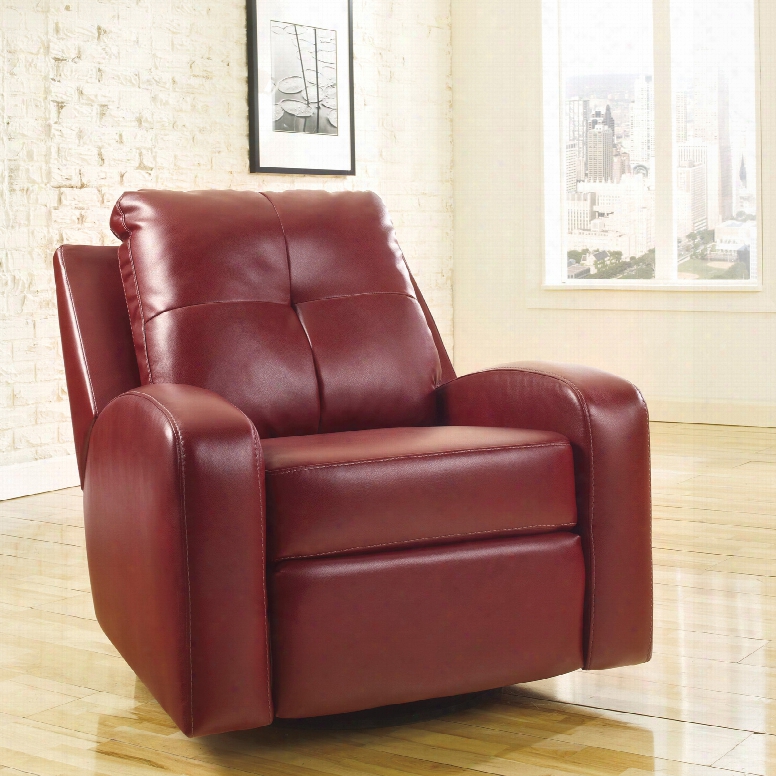 Signature Design By Ashley Mannix Durablen Dswivel Glider Recliner In Red