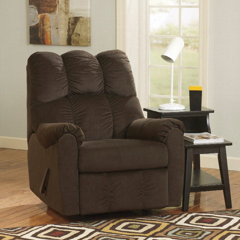 Signature Design By Ashley Raulo Rocker Recliner In Chocolate