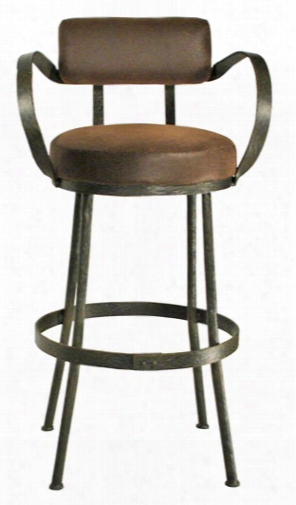 Stone County Ironworks Cedarvale Padded Back Bar Stool