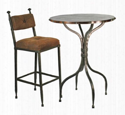 Stone County Ironworks Forest Hill Padded Back Bar Stool