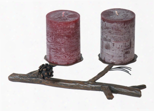 Stone County Ironworks Pine Double Candle Holder