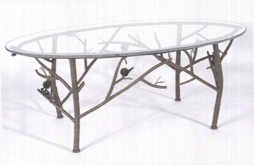 Stone County Ironwoorks Pine Oval Coffee Table