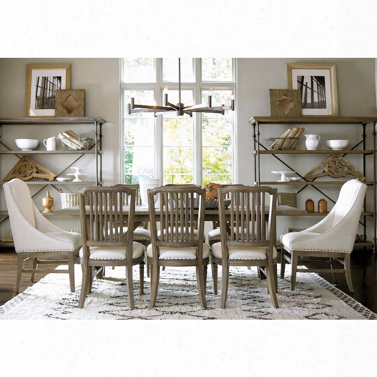 Universal Furniture Great Rooms Berkeley 3 Chelsea 9-piece Dining Set In Studio