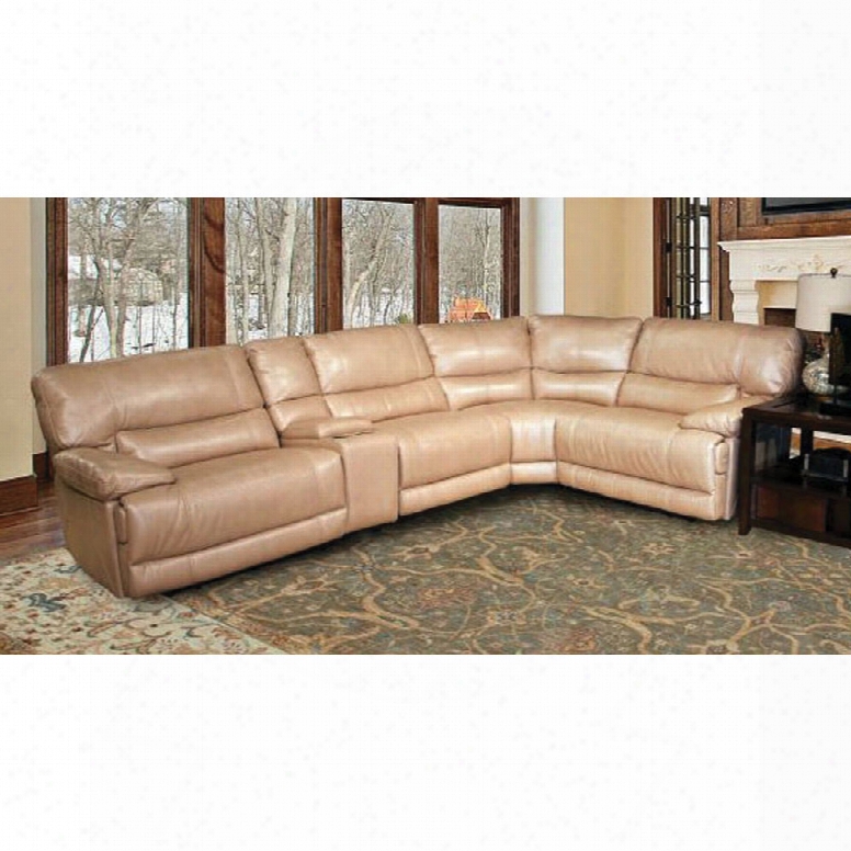 Parker Living Comfort Pegasus 5 Piece Power Sectional With Console In Sand