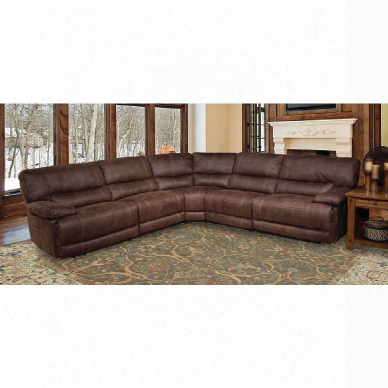 Parker Living Comfort Pegasus 5 Piece Sectional In Dark Kahlua