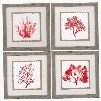 Propac Red Coral Wall Art Set of 4