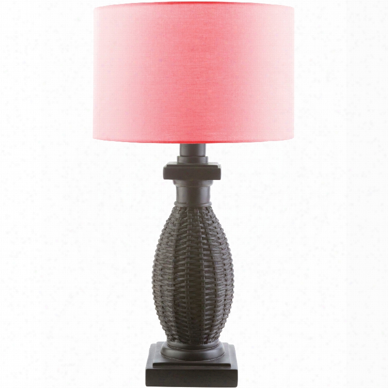 Surya Amani Table Lamp W Ith Red Shade