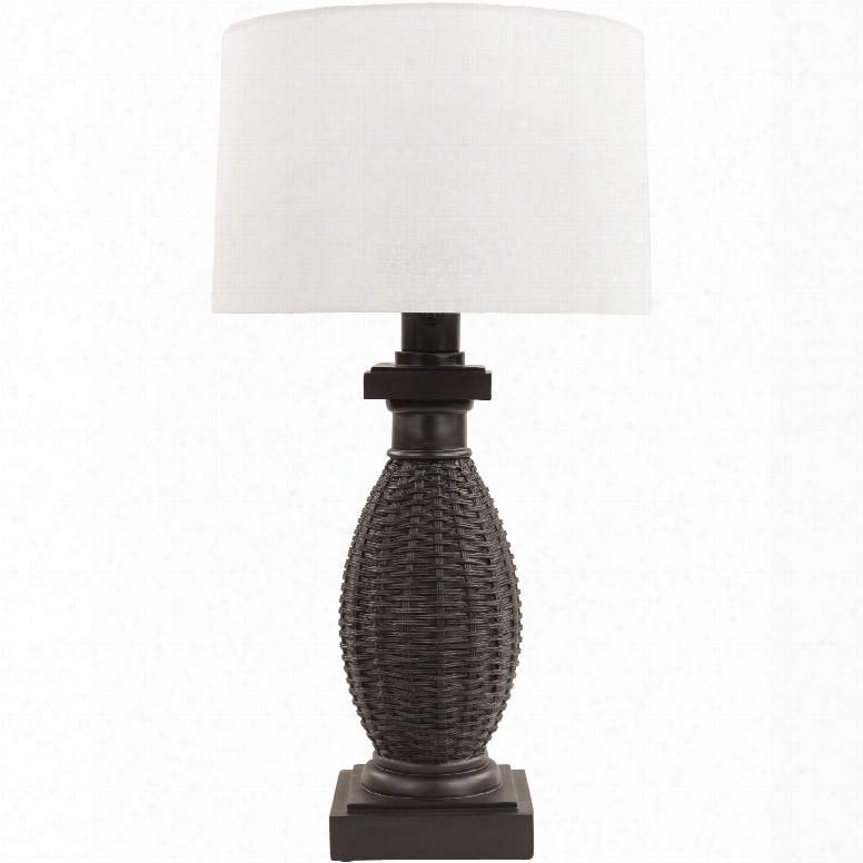 Surya Amani Table Lamp With White Shade