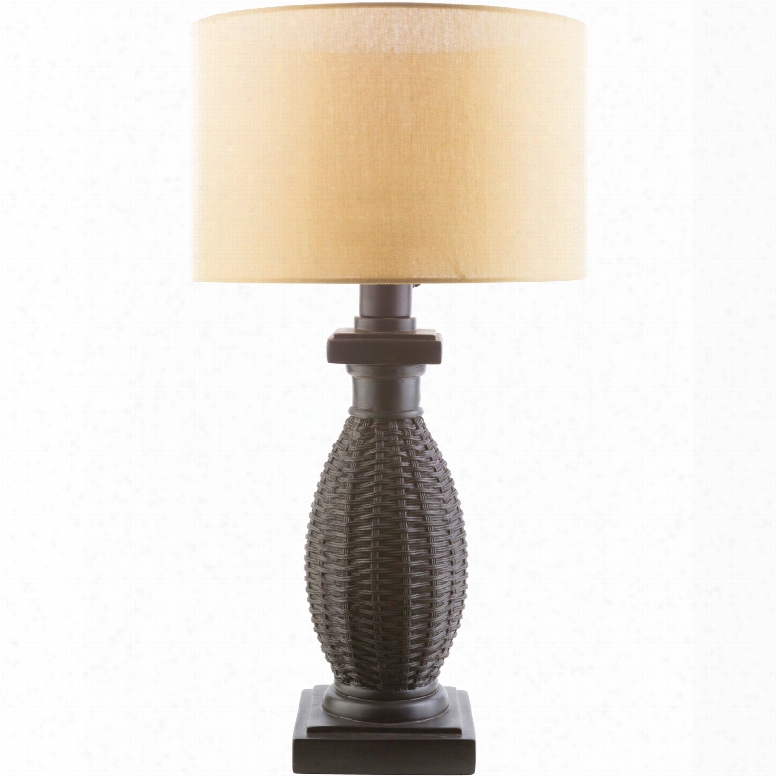 Surya Amani Table Lamp With Yellow Shade