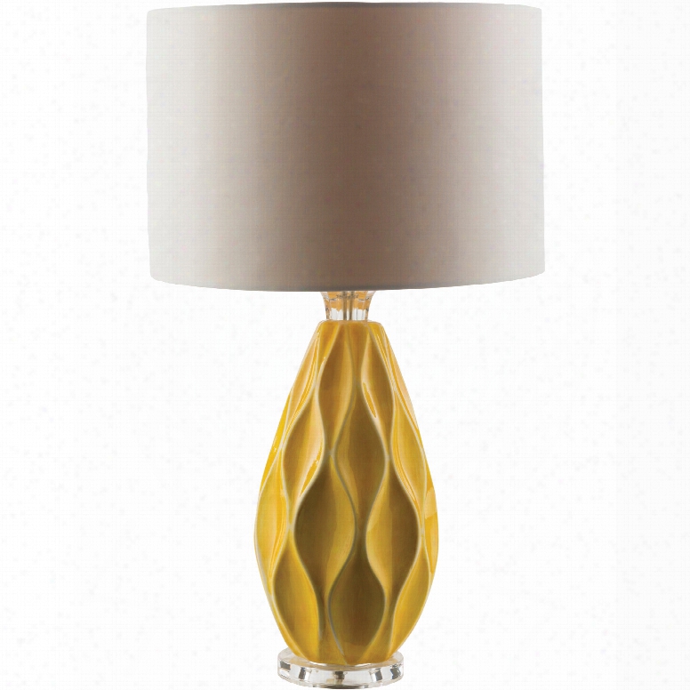 Surya Bethany Table Lamp In Yellow