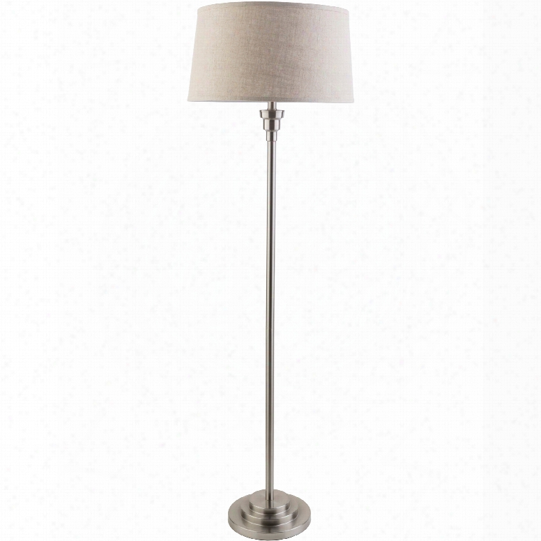Surya Bingham Floor Lamp With Beige Shade