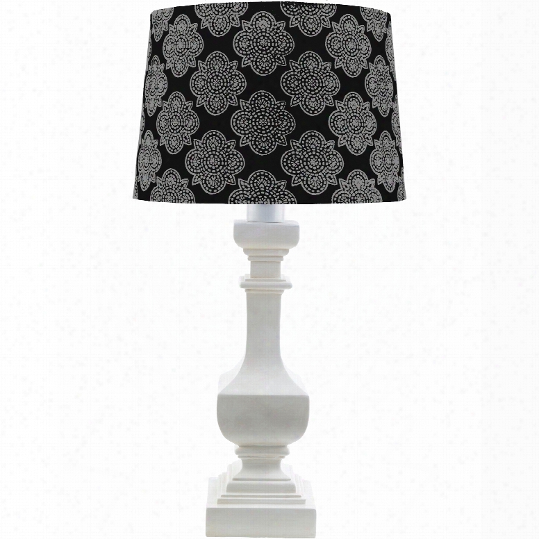 Surya Carolina Table Lamp With Black Pri Nt Shade