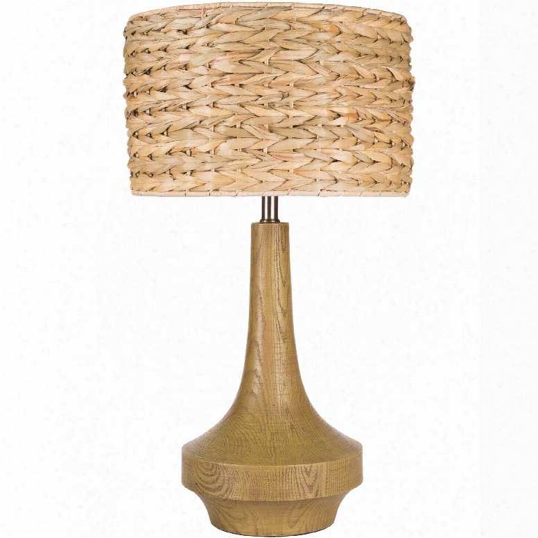 Surya Carson Table Lamp In Antiqued Wood Tone