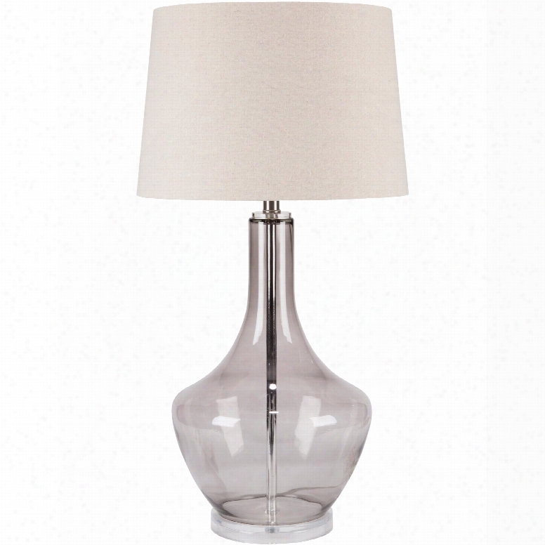 Surya Easton Table Lamp In Transparent Smoke